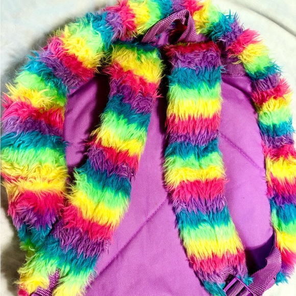 Colorful Furry Kids Backpack - Picture 5 of 10